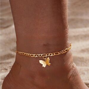 Butterfly Anklet - adjustable length